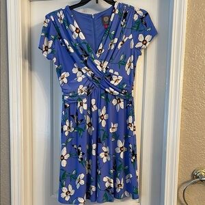 Vince Camuto Floral Blue Dress size 6